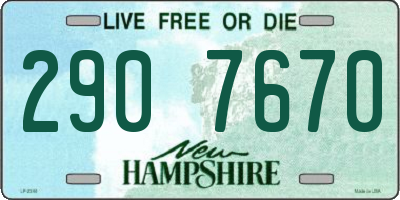 NH license plate 2907670
