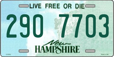 NH license plate 2907703