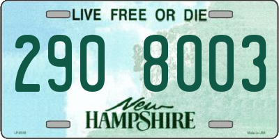 NH license plate 2908003