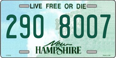 NH license plate 2908007
