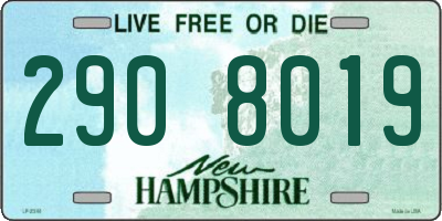 NH license plate 2908019