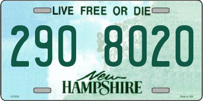 NH license plate 2908020