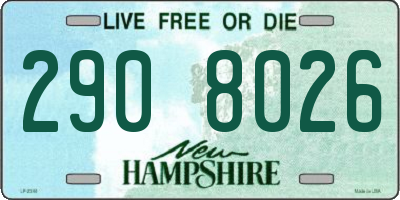 NH license plate 2908026
