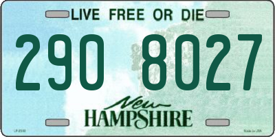 NH license plate 2908027