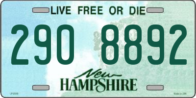 NH license plate 2908892