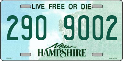 NH license plate 2909002