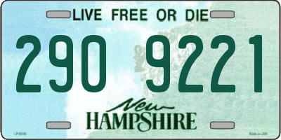 NH license plate 2909221