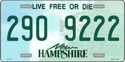 NH license plate 2909222