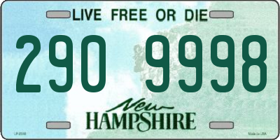 NH license plate 2909998