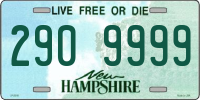 NH license plate 2909999
