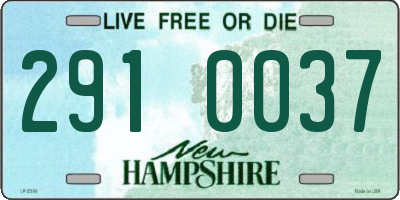 NH license plate 2910037