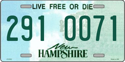 NH license plate 2910071