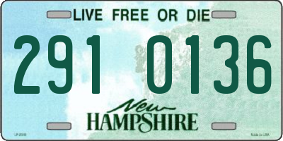 NH license plate 2910136