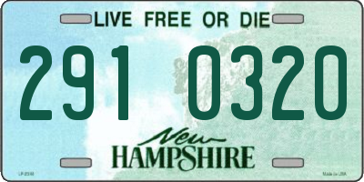NH license plate 2910320