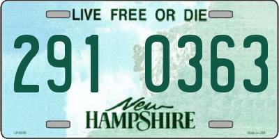 NH license plate 2910363
