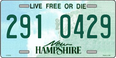 NH license plate 2910429