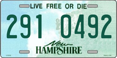 NH license plate 2910492