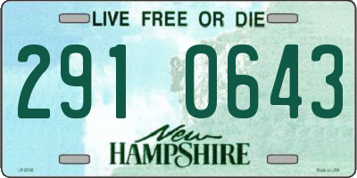 NH license plate 2910643