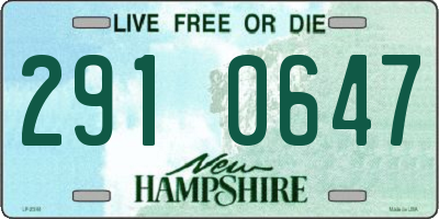 NH license plate 2910647