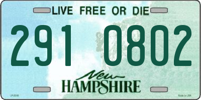 NH license plate 2910802