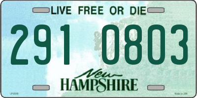 NH license plate 2910803