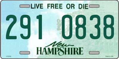NH license plate 2910838