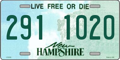 NH license plate 2911020