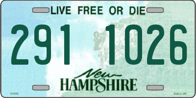 NH license plate 2911026