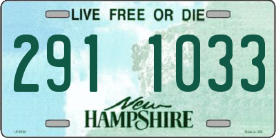 NH license plate 2911033