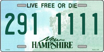 NH license plate 2911111