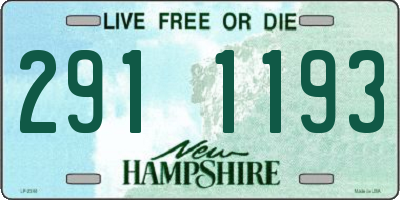 NH license plate 2911193