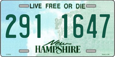 NH license plate 2911647
