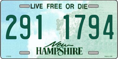 NH license plate 2911794