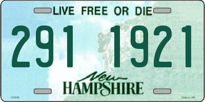 NH license plate 2911921