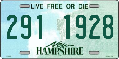 NH license plate 2911928