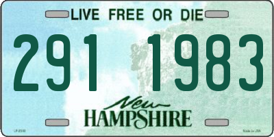 NH license plate 2911983