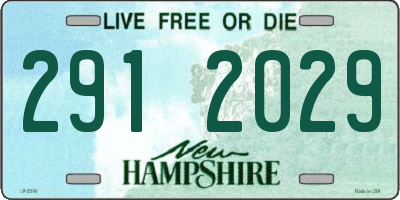 NH license plate 2912029