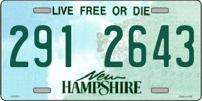 NH license plate 2912643