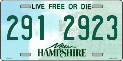 NH license plate 2912923