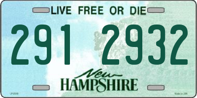 NH license plate 2912932