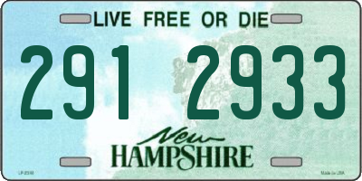 NH license plate 2912933