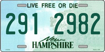 NH license plate 2912982
