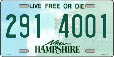 NH license plate 2914001