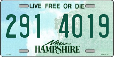 NH license plate 2914019