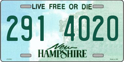 NH license plate 2914020