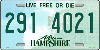 NH license plate 2914021