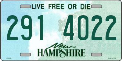 NH license plate 2914022