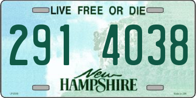 NH license plate 2914038