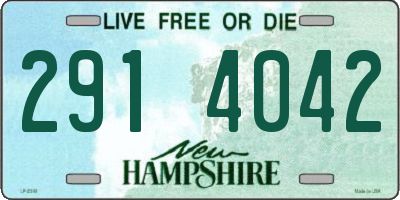 NH license plate 2914042