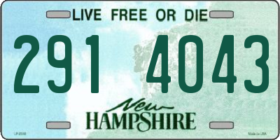 NH license plate 2914043